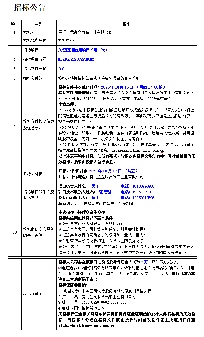 招标布告